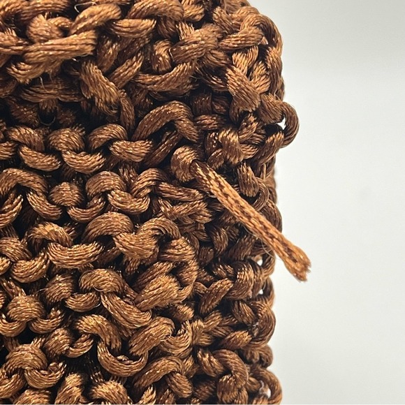 Handmade Brown Boho Crochet Tote/Bag | Vintage Style Clutch Purse - Picture 7 of 9